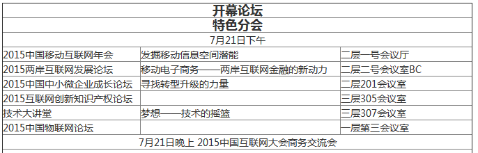 2015年中國(guó)互聯(lián)網(wǎng)大會(huì):未來5至10年 移動(dòng)互聯(lián)將引領(lǐng)互聯(lián)網(wǎng)+