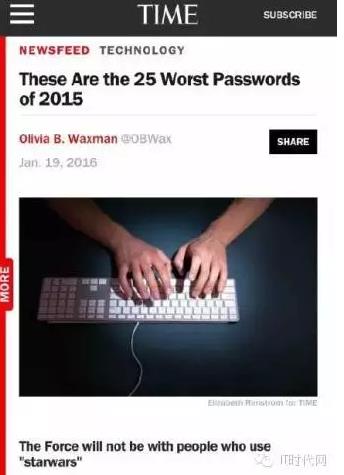 “最不安全密碼”排行榜出爐！快看看你的密碼上榜了嗎？