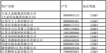 江蘇9、10月份電力集中競(jìng)價(jià)交易準(zhǔn)入名單
