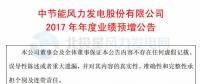 增幅112%！節(jié)能風(fēng)電預(yù)計(jì)2017年度實(shí)現(xiàn)凈利潤4.01億元