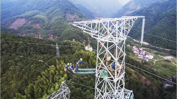 加緊建設(shè)安徽寧國(guó)至黃山吳川變電站220千伏輸電線路