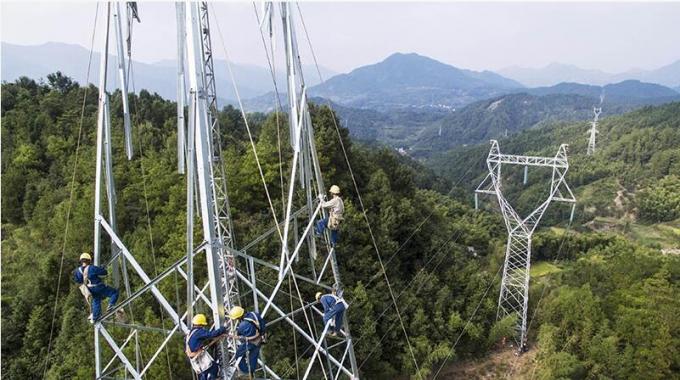 加緊建設(shè)安徽寧國(guó)至黃山吳川變電站220千伏輸電線路