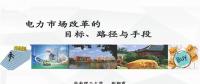 PPT | 電力市場改革的目標(biāo)、路徑與手段