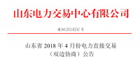 山東4月份雙邊協(xié)商、集中競價交易27日展開（附名單）
