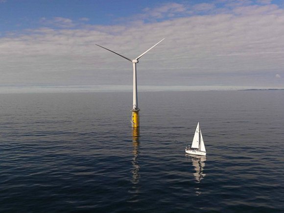 全球首個“浮”在海面上的風力發(fā)電廠 能儲存相當200多萬部“iPhone”電池的電量