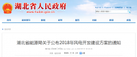 274.14萬千瓦！湖北省2018年風(fēng)電開發(fā)建設(shè)方案公布！（附項(xiàng)目清單）