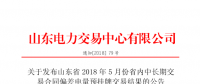 山東2018年省內(nèi)5月份中長期交易合同偏差電量預(yù)掛牌交易達成交易電量158970兆瓦時
