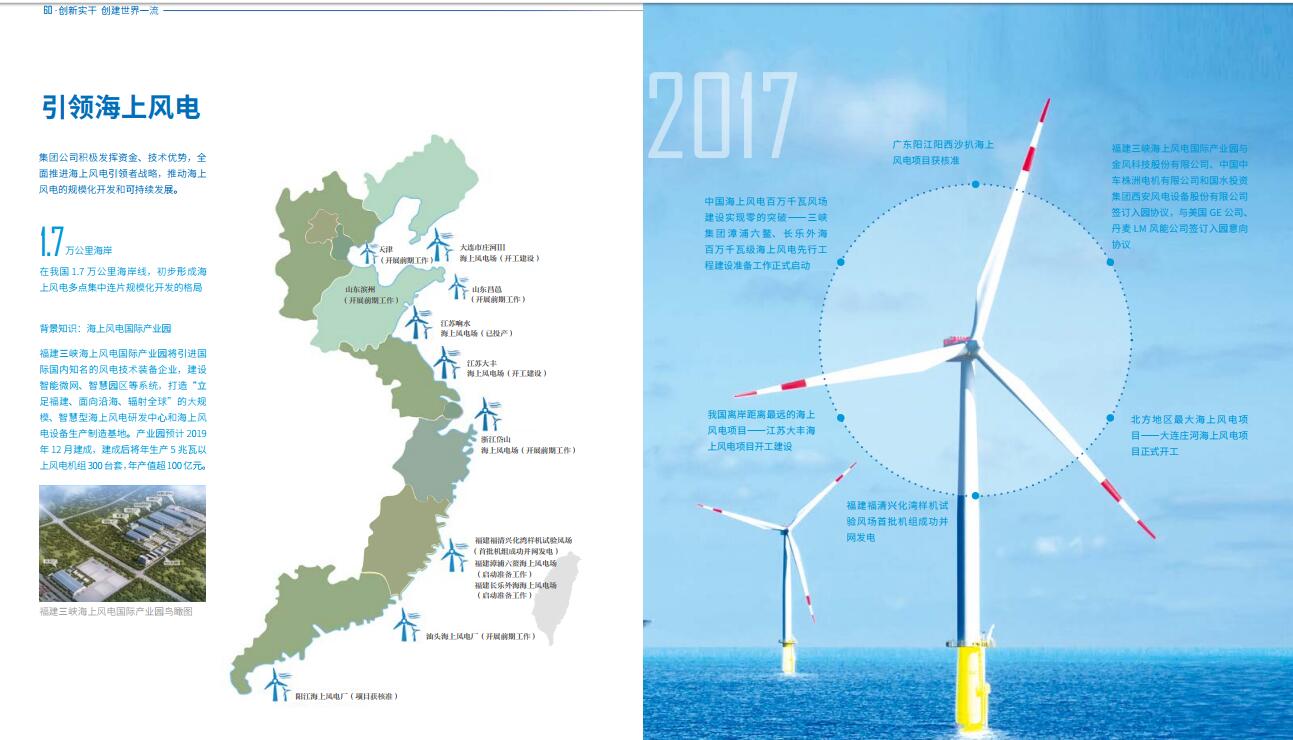 引領(lǐng)海上風(fēng)電 三峽集團發(fā)布2017年可持續(xù)發(fā)展報告