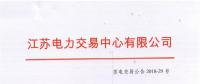 2018年9月份江蘇省發(fā)電企業(yè)合同電量轉讓及發(fā)電權交易公告