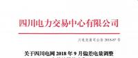公告 | 關于四川電網(wǎng)2018年9月偏差電量調整交易結果的公告