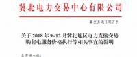 冀北地區(qū)9-12月電力直接交易：依據(jù)購售電合同由交易平臺計算、發(fā)布購售電服務(wù)價格