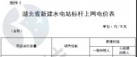 湖北：鼓勵(lì)通過競爭方式確定水電上網(wǎng)電價(jià) (附湖北省各水電站上網(wǎng)電價(jià)及新建水電站標(biāo)桿上網(wǎng)電價(jià))