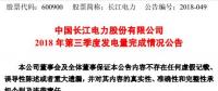長(zhǎng)江電力：第三季度總發(fā)電量約827.88億千瓦時(shí)